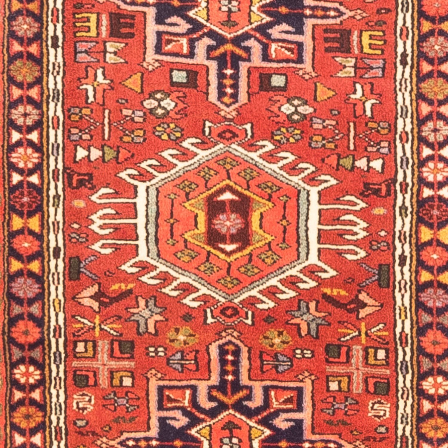 Tapis de couloir Tapis persan - Nomadic - 394 x 80 cm - rouge