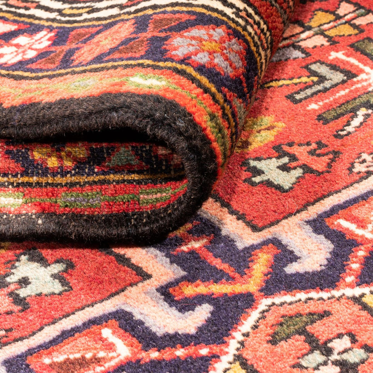 Tapis de couloir Tapis persan - Nomadic - 394 x 80 cm - rouge