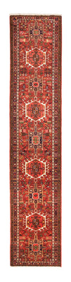 Tapis de couloir Tapis persan - Nomadic - 380 x 74 cm - rouge