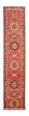 Tapis de couloir Tapis persan - Nomadic - 390 x 70 cm - rouge