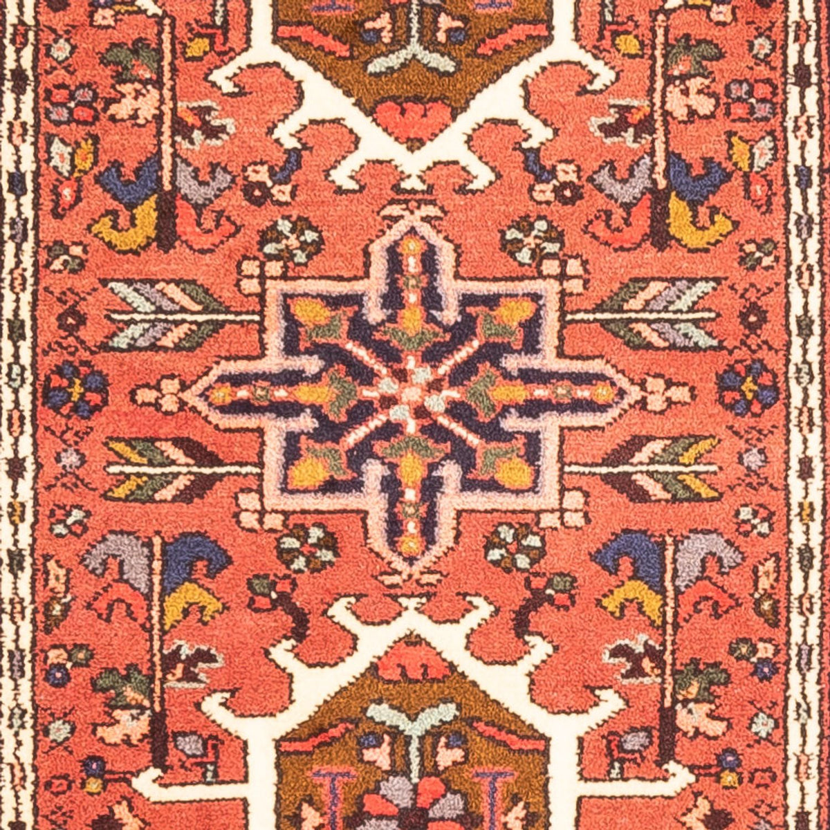 Tapis de couloir Tapis persan - Nomadic - 296 x 74 cm - rouge