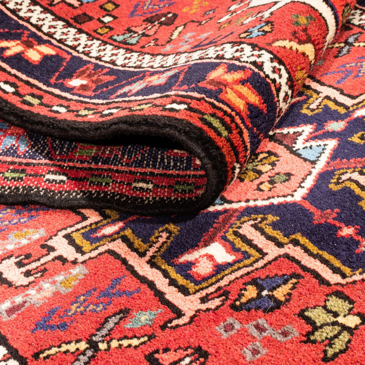 Tapis de couloir Tapis persan - Nomadic - 288 x 74 cm - rouge