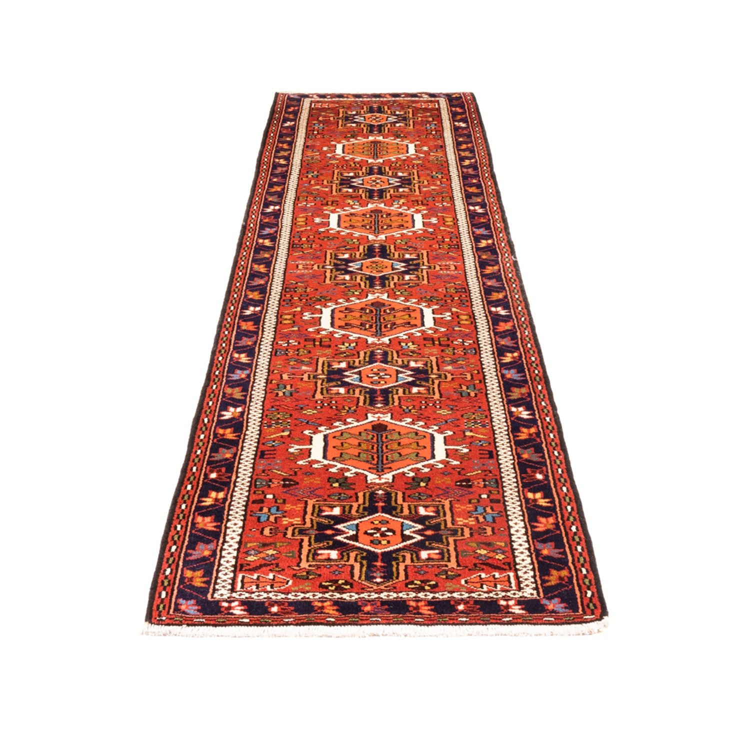 Tapis de couloir Tapis persan - Nomadic - 288 x 74 cm - rouge