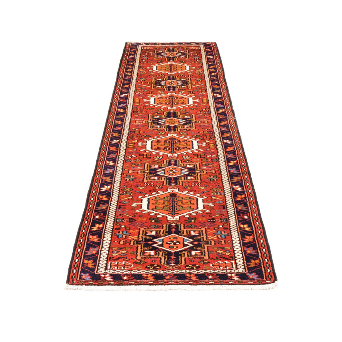 Tapis de couloir Tapis persan - Nomadic - 288 x 74 cm - rouge