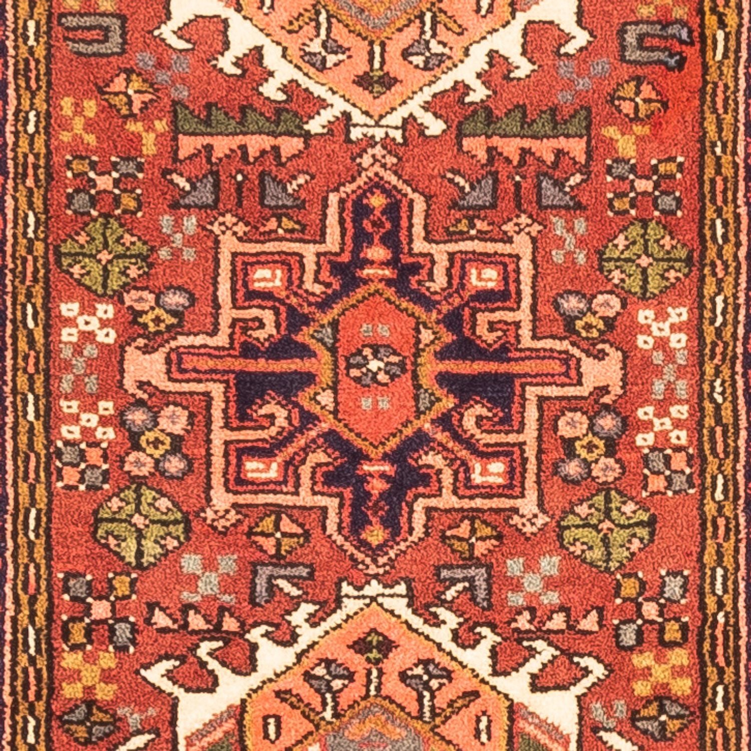 Tapis de couloir Tapis persan - Nomadic - 288 x 68 cm - rouge