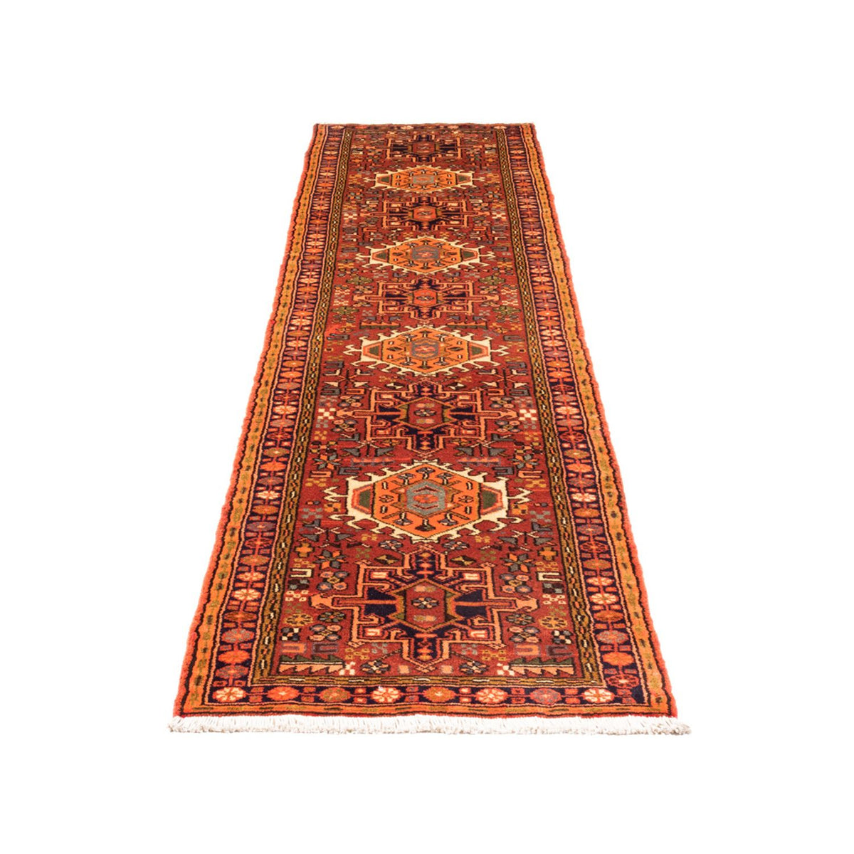 Tapis de couloir Tapis persan - Nomadic - 288 x 68 cm - rouge
