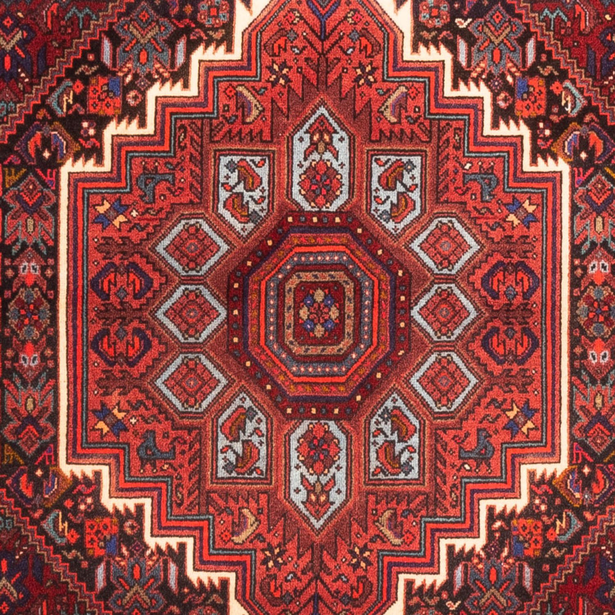 Tapis persan - Nomadic - 153 x 101 cm - rouge foncé