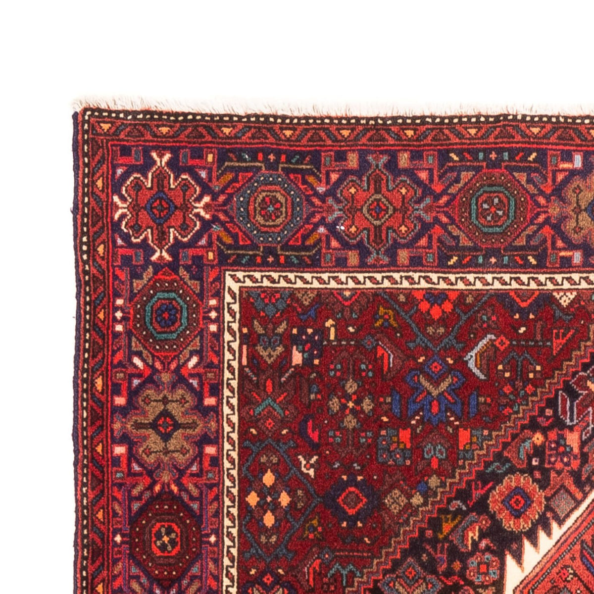 Tapis persan - Nomadic - 153 x 101 cm - rouge foncé