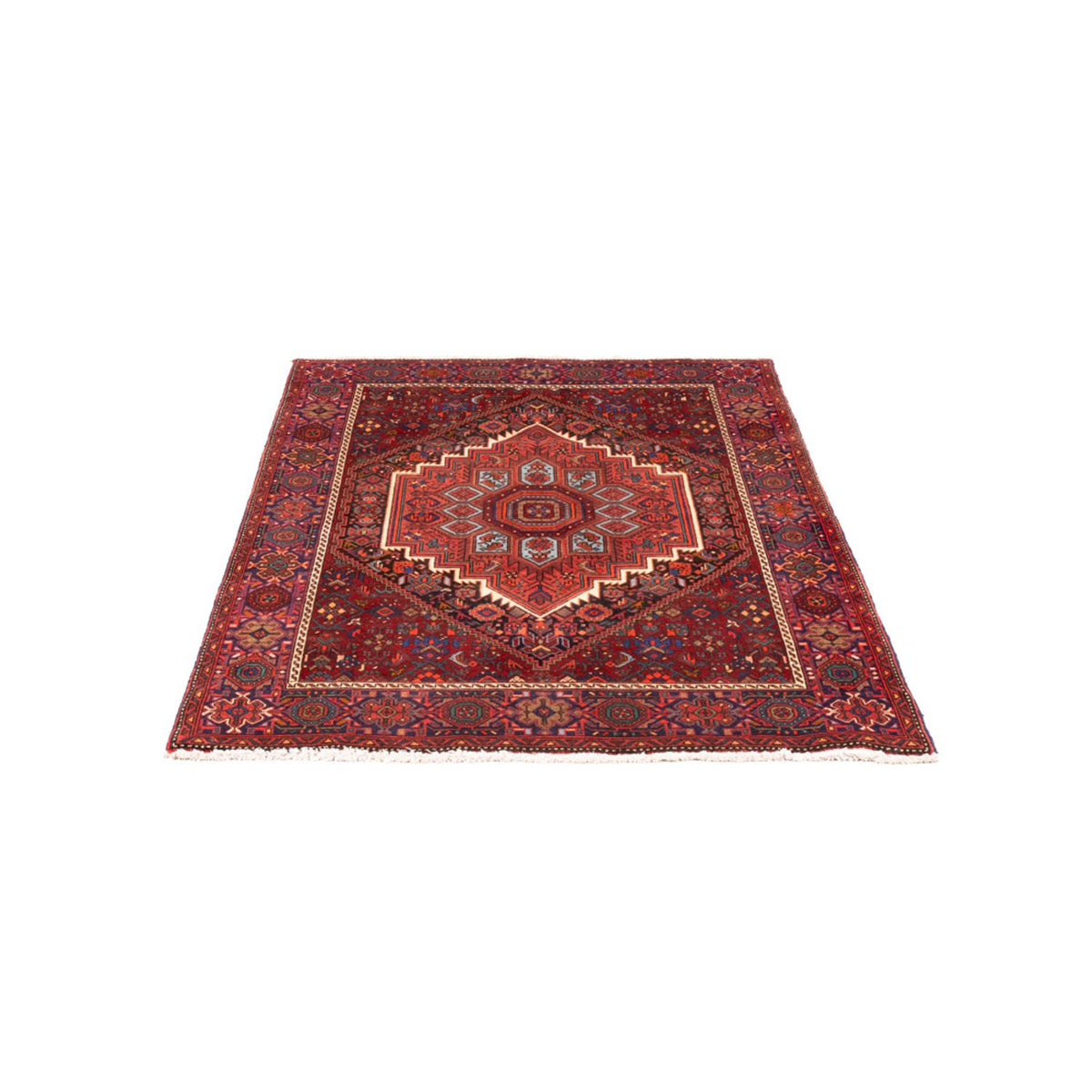 Tapis persan - Nomadic - 153 x 101 cm - rouge foncé