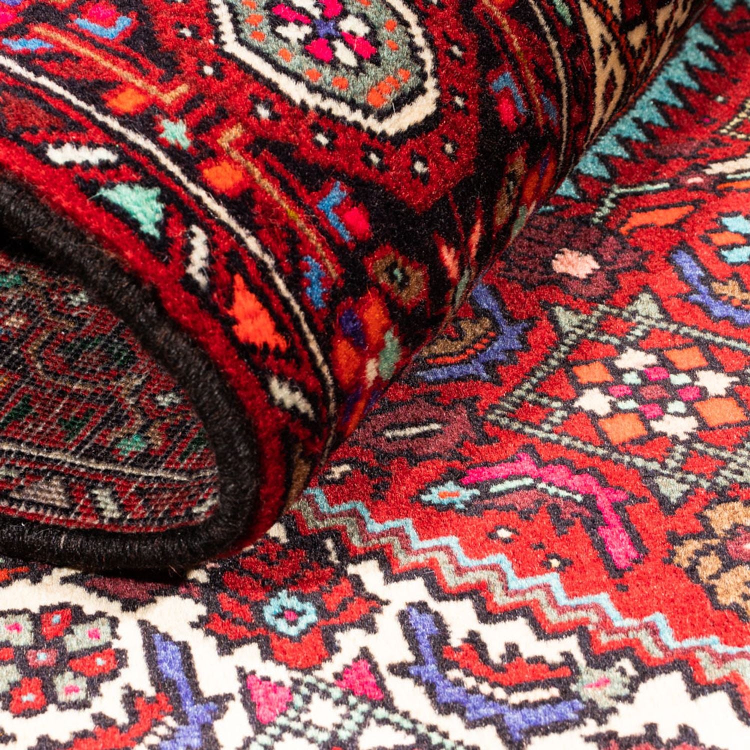 Tapis persan - Nomadic - 165 x 106 cm - rouge