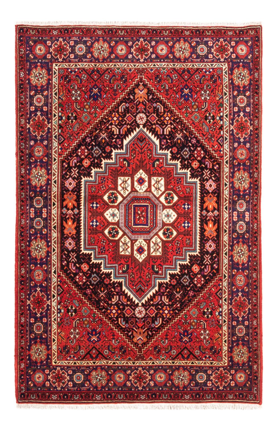 Tapis persan - Nomadic - 152 x 100 cm - rouge