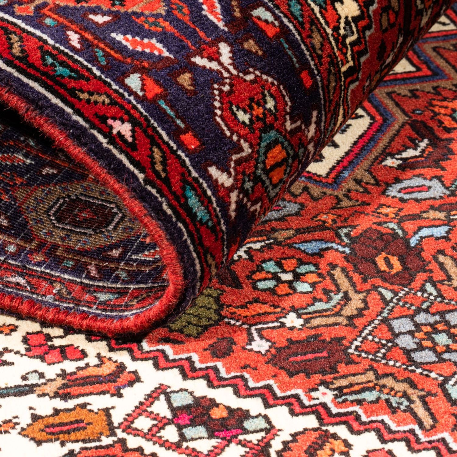 Tapis persan - Nomadic - 160 x 100 cm - rouge