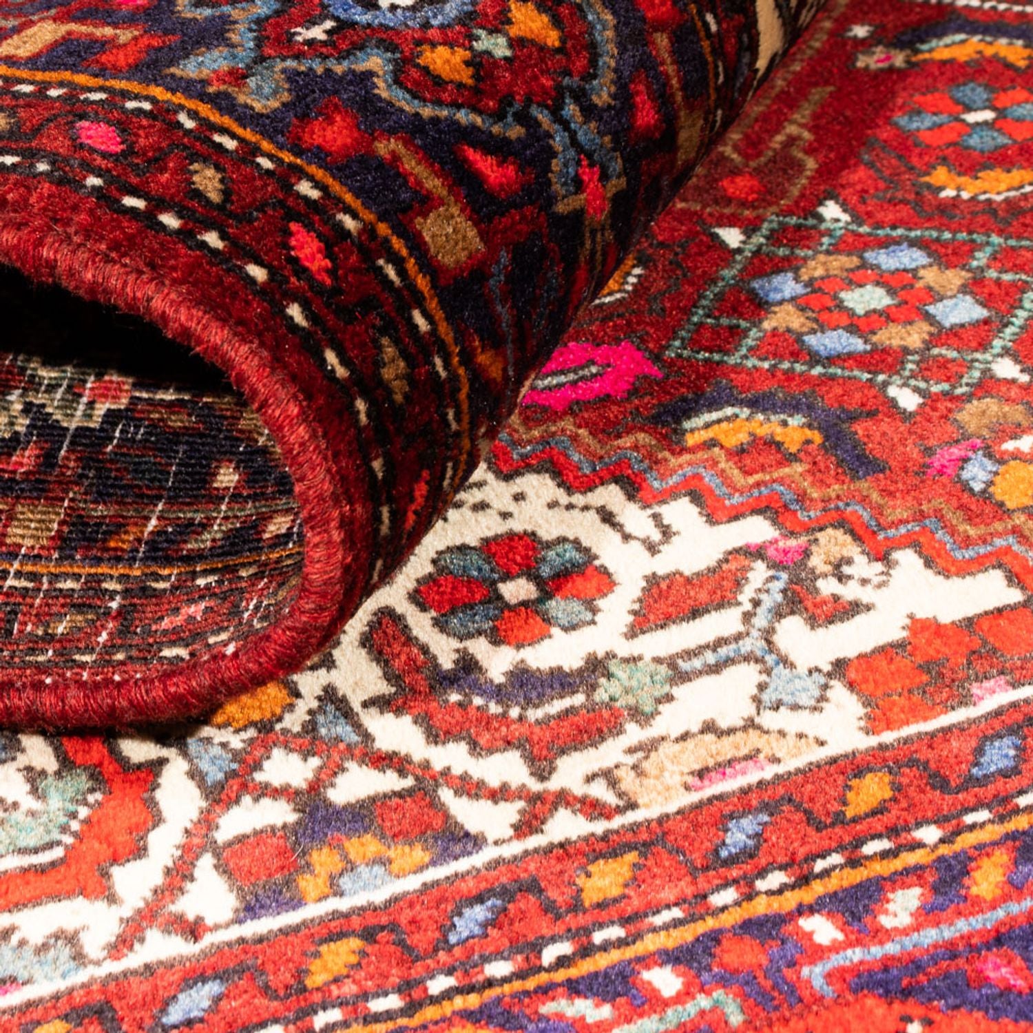 Tapis persan - Nomadic - 147 x 104 cm - rouge