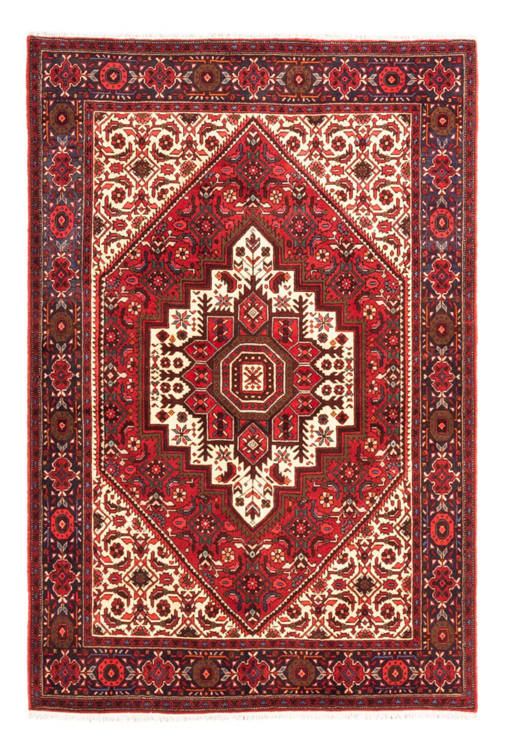 Tapis persan - Nomadic - 148 x 100 cm - rouge