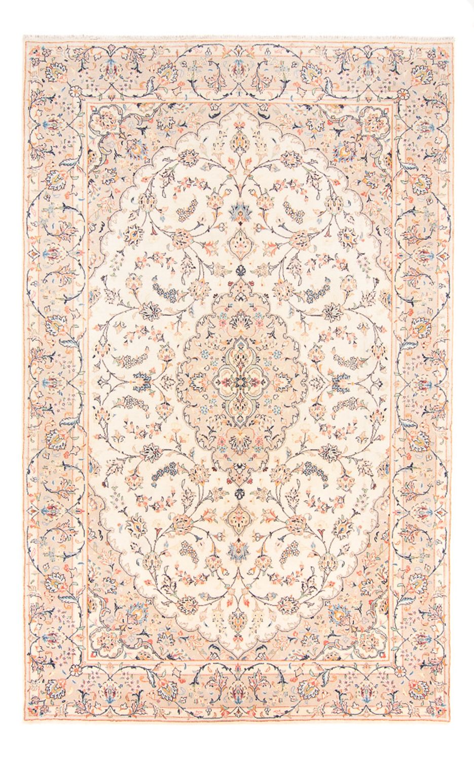 Tapis persan - Keshan - 296 x 196 cm - crème