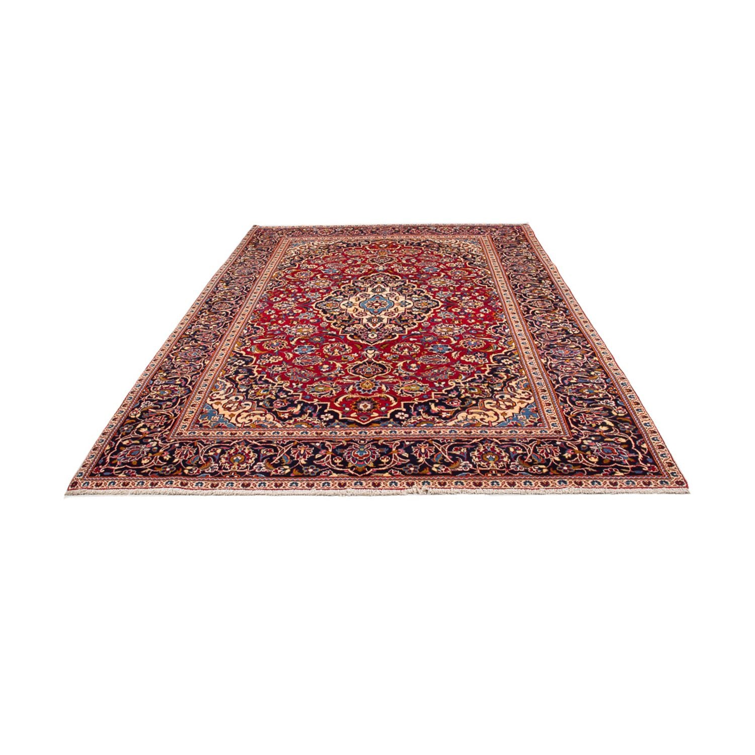 Tapis persan - Keshan - 305 x 204 cm - rouge bordeaux