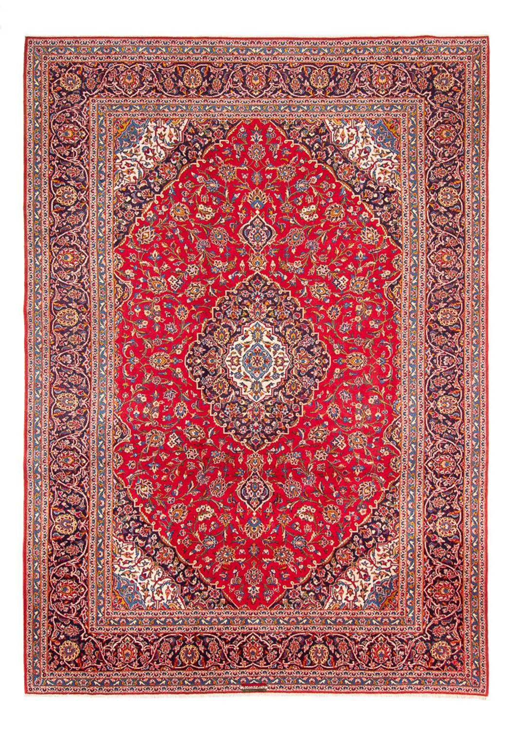Tapis persan - Keshan carré  - 254 x 246 cm - rouge