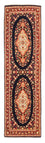 Tapis de couloir Tapis persan - Ghom - 217 x 63 cm - bleu foncé