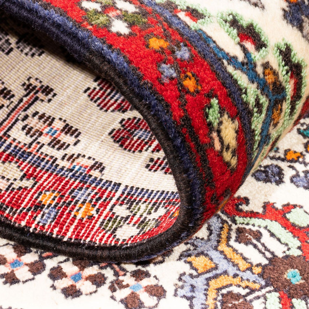 Tapis de couloir Tapis persan - Nomadic - 155 x 68 cm - crème