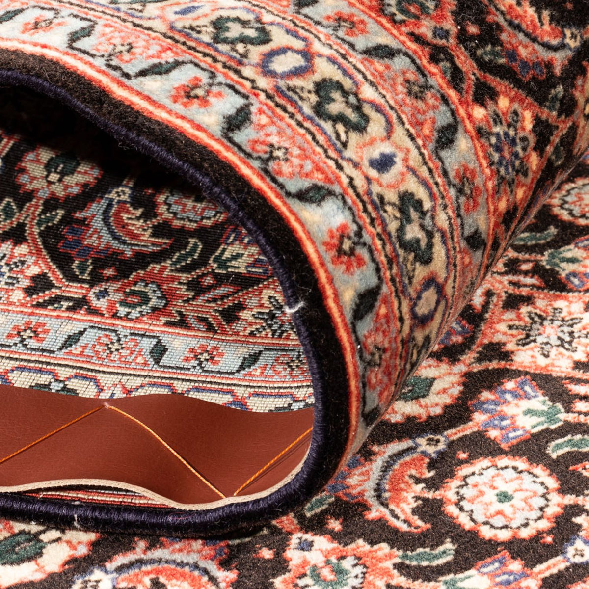 Tapis de couloir Tapis persan - Tabriz - Royal - 198 x 67 cm - bleu foncé