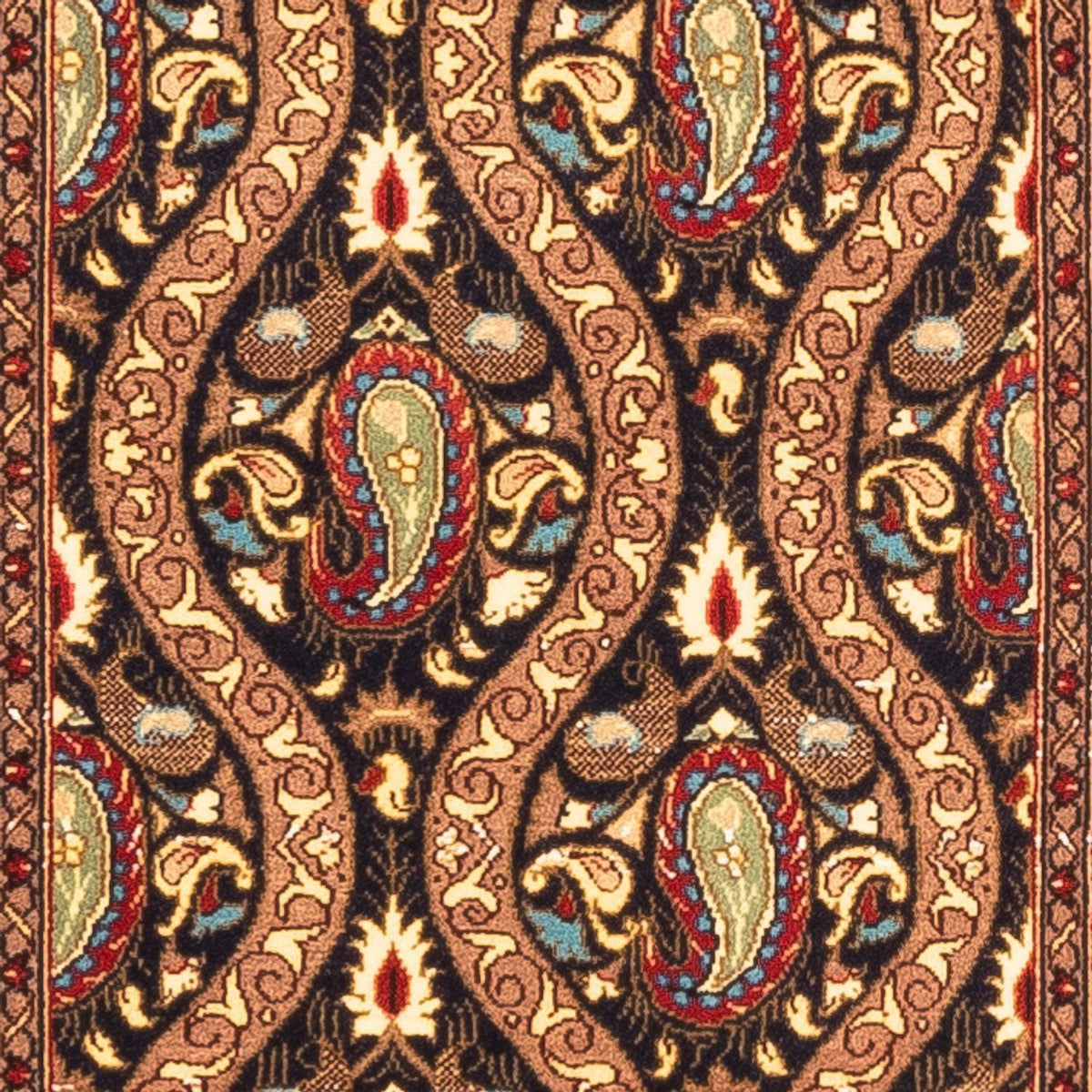 Tapis de couloir Tapis persan - Ghom - 160 x 53 cm - bleu foncé