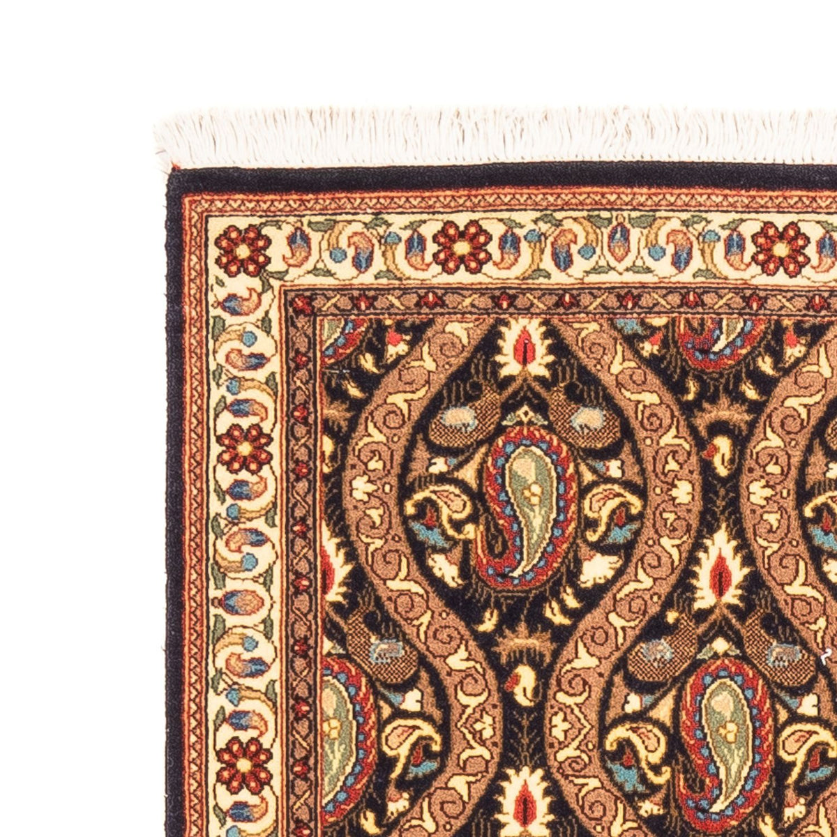 Tapis de couloir Tapis persan - Ghom - 160 x 53 cm - bleu foncé