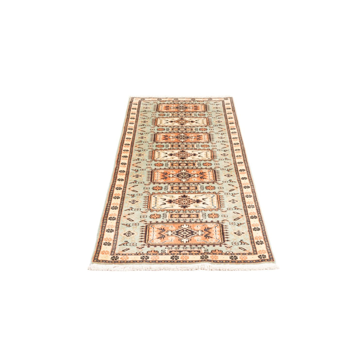 Tapis de couloir Tapis persan - Nomadic - 188 x 66 cm - vert clair