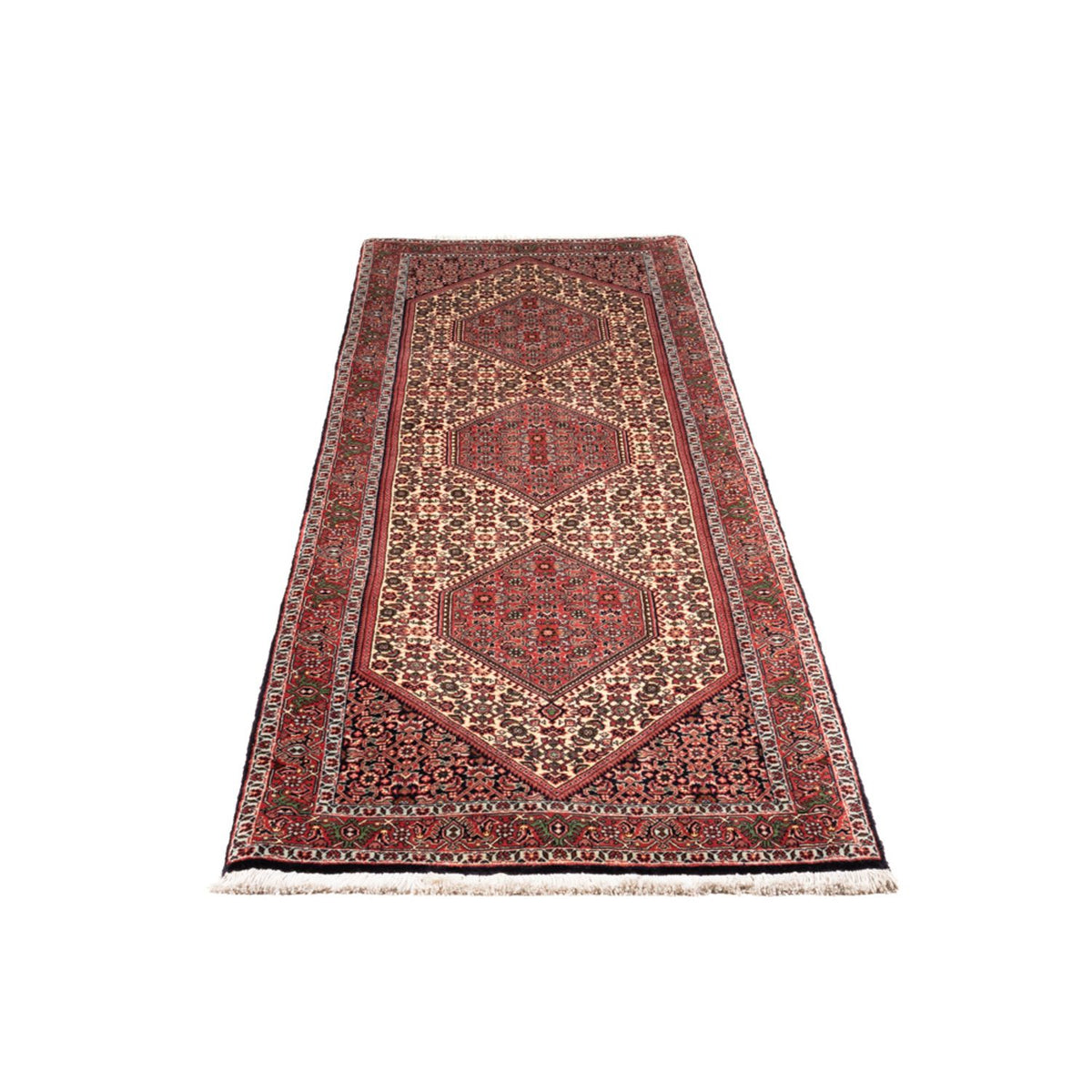 Tapis de couloir Tapis persan - Bidjar - 225 x 80 cm - crème