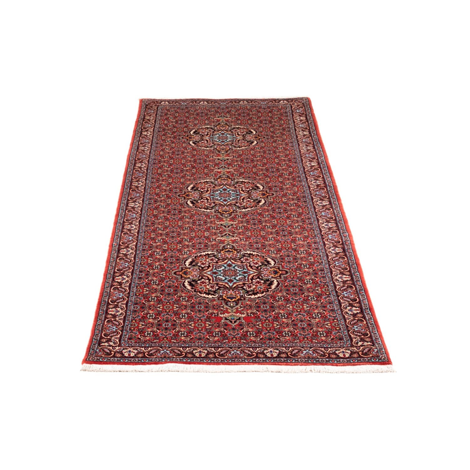 Tapis de couloir Tapis persan - Bidjar - 226 x 75 cm - rouge
