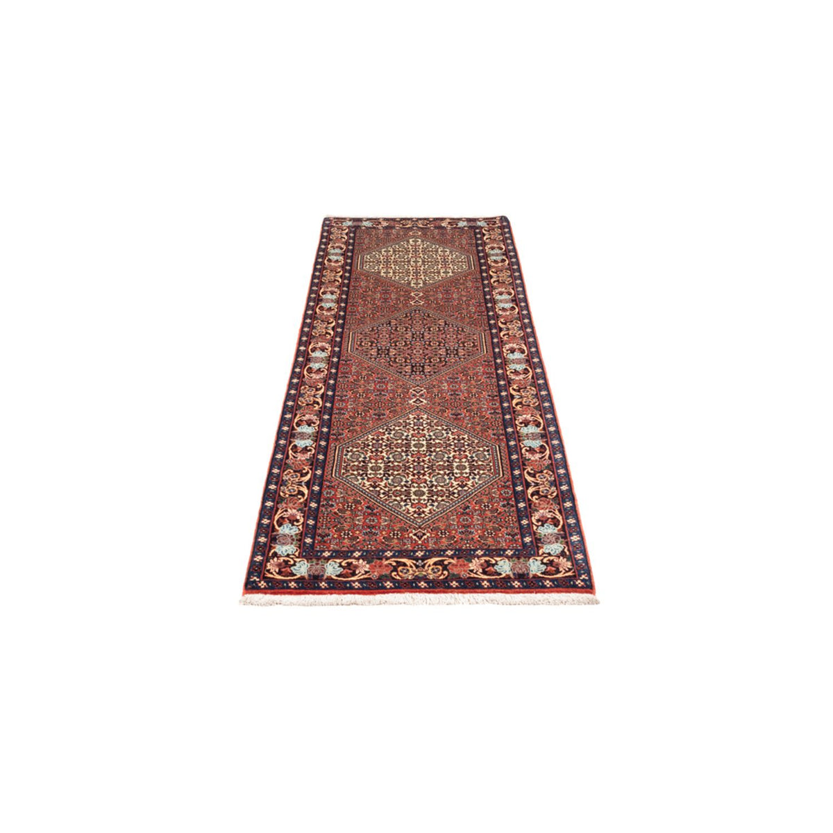 Tapis de couloir Tapis persan - Bidjar - 214 x 62 cm - rouge