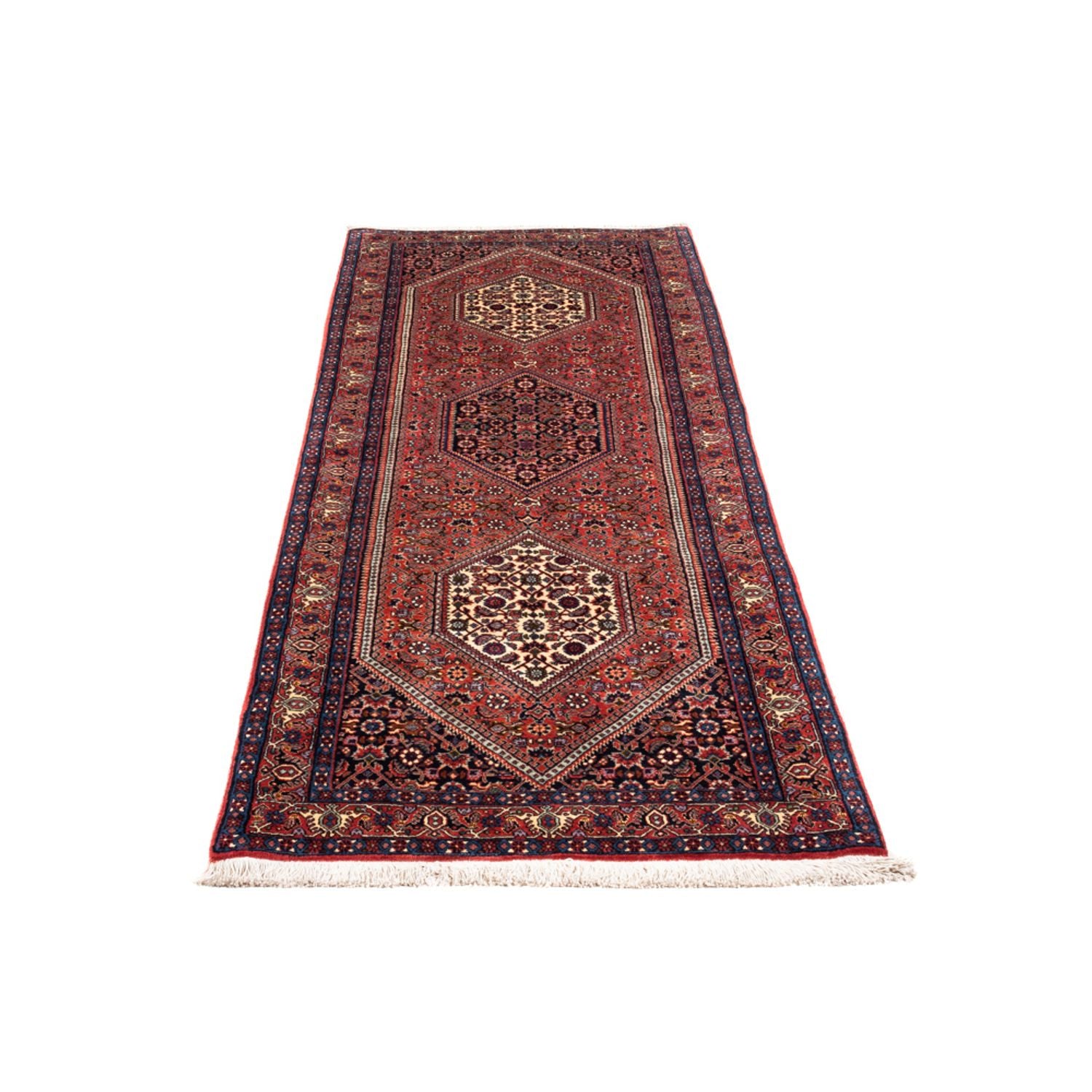 Tapis de couloir Tapis persan - Bidjar - 226 x 77 cm - rouge