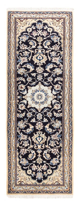 Tapis de couloir Tapis persan - Nain - 190 x 68 cm - bleu foncé