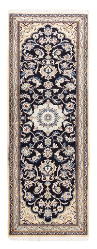 Tapis de couloir Tapis persan - Nain - 190 x 68 cm - bleu foncé
