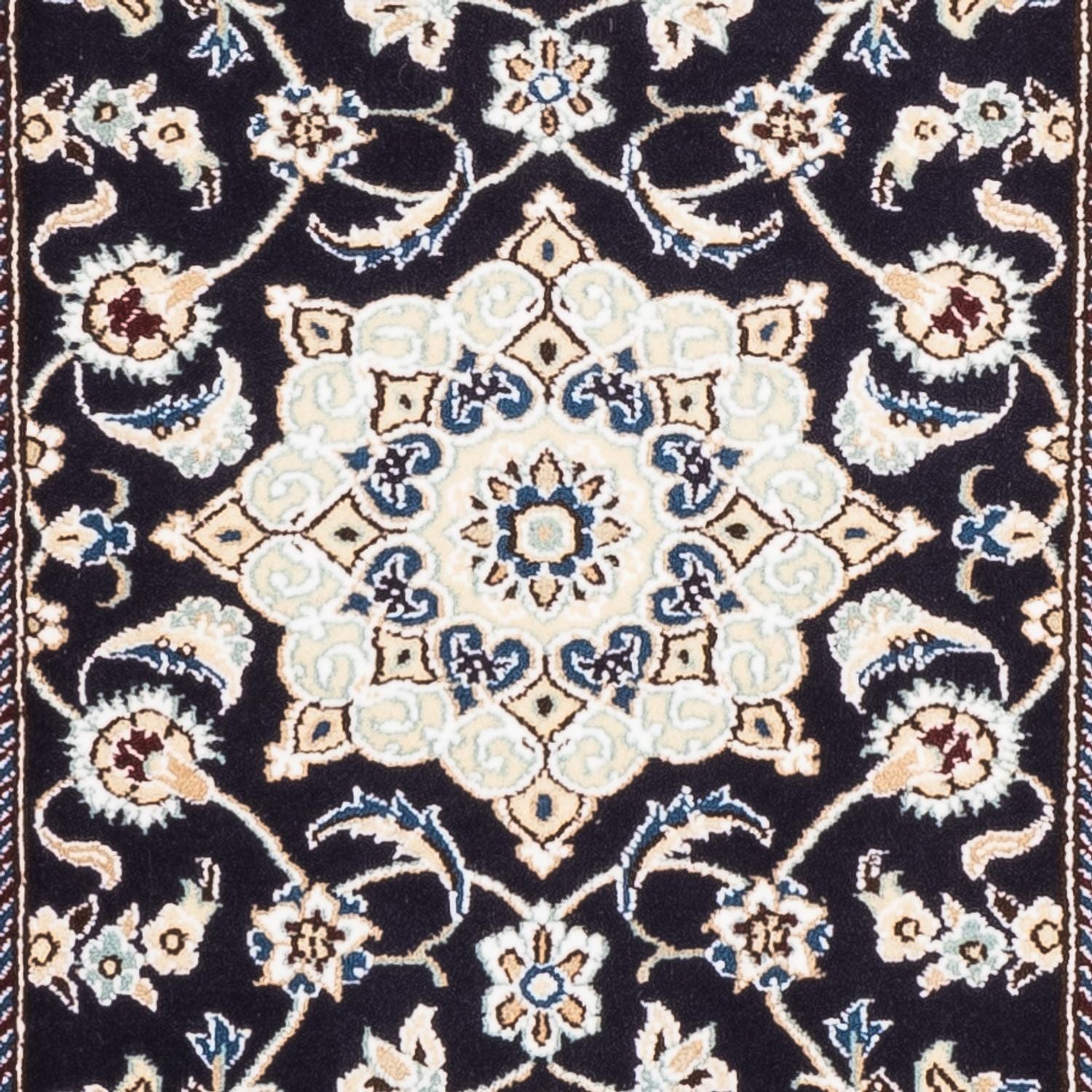 Tapis de couloir Tapis persan - Nain - 190 x 68 cm - bleu foncé