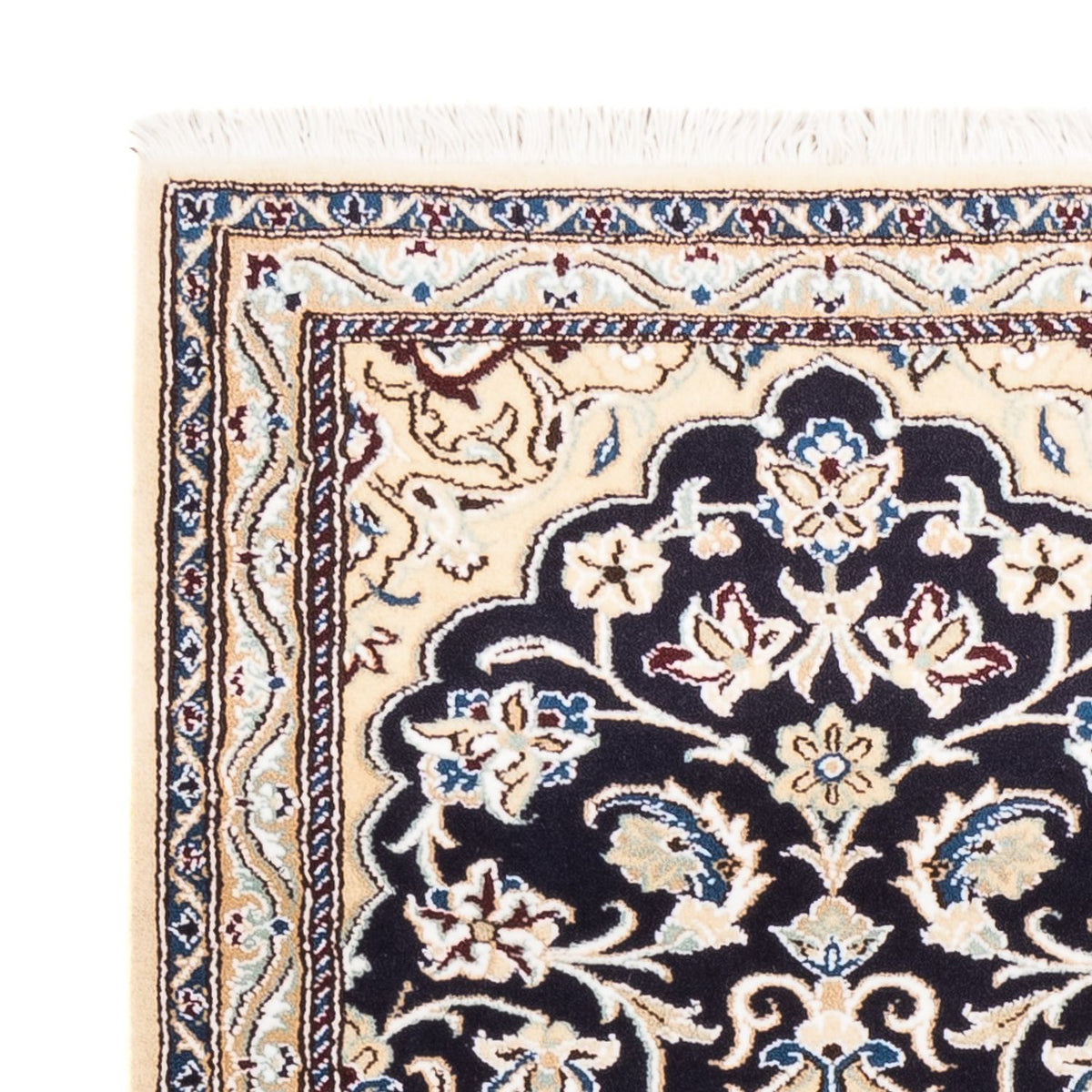 Tapis de couloir Tapis persan - Nain - 190 x 68 cm - bleu foncé