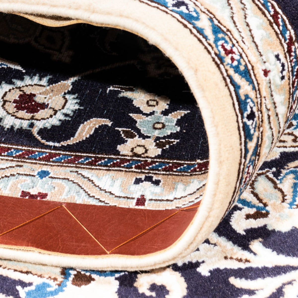 Tapis de couloir Tapis persan - Nain - 190 x 68 cm - bleu foncé