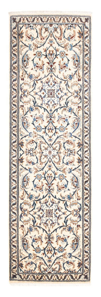 Tapis de couloir Tapis persan - Nain - 201 x 61 cm - crème