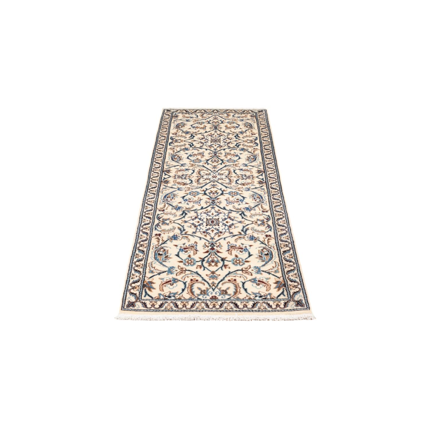 Tapis de couloir Tapis persan - Nain - 201 x 61 cm - crème