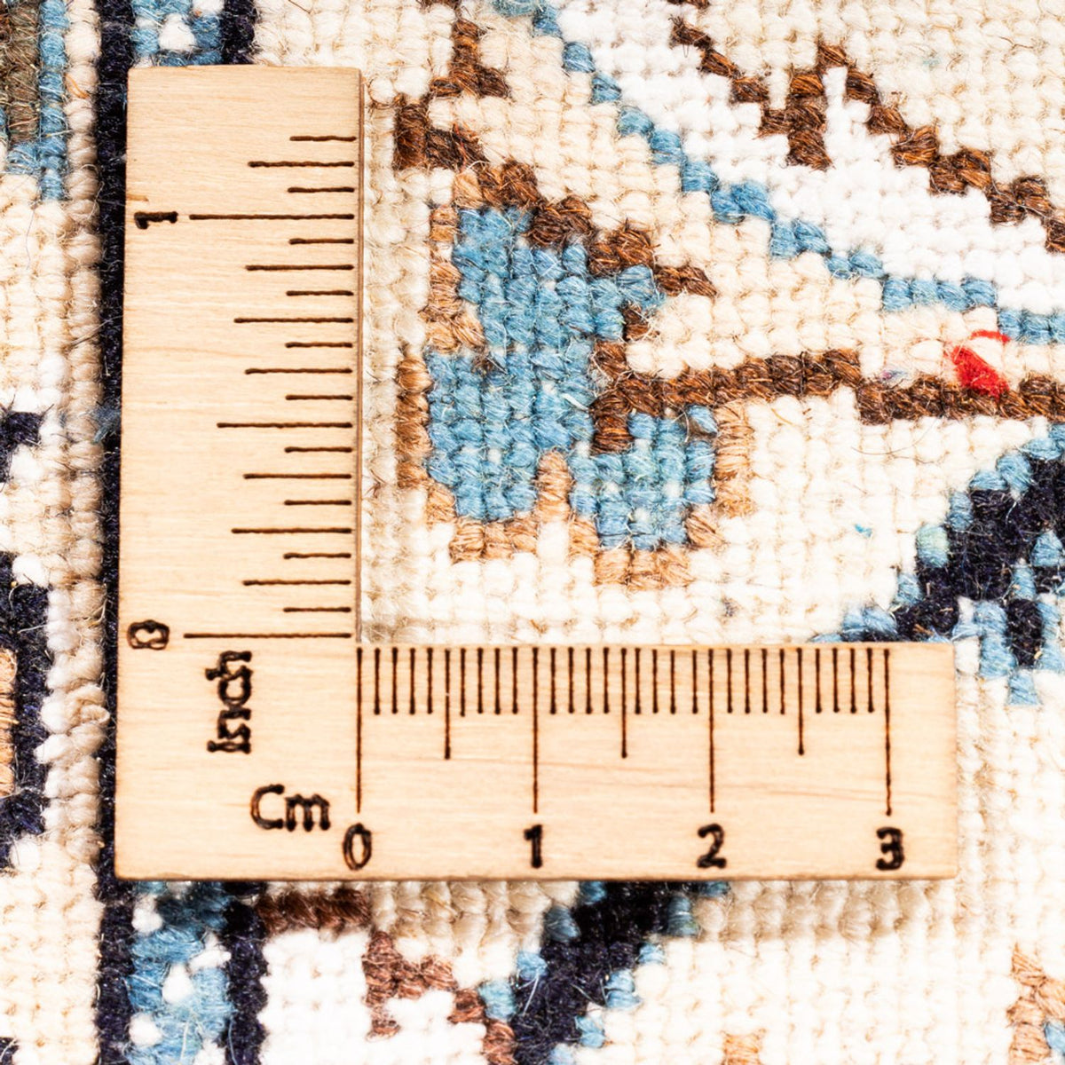 Tapis de couloir Tapis persan - Nain - 201 x 61 cm - crème