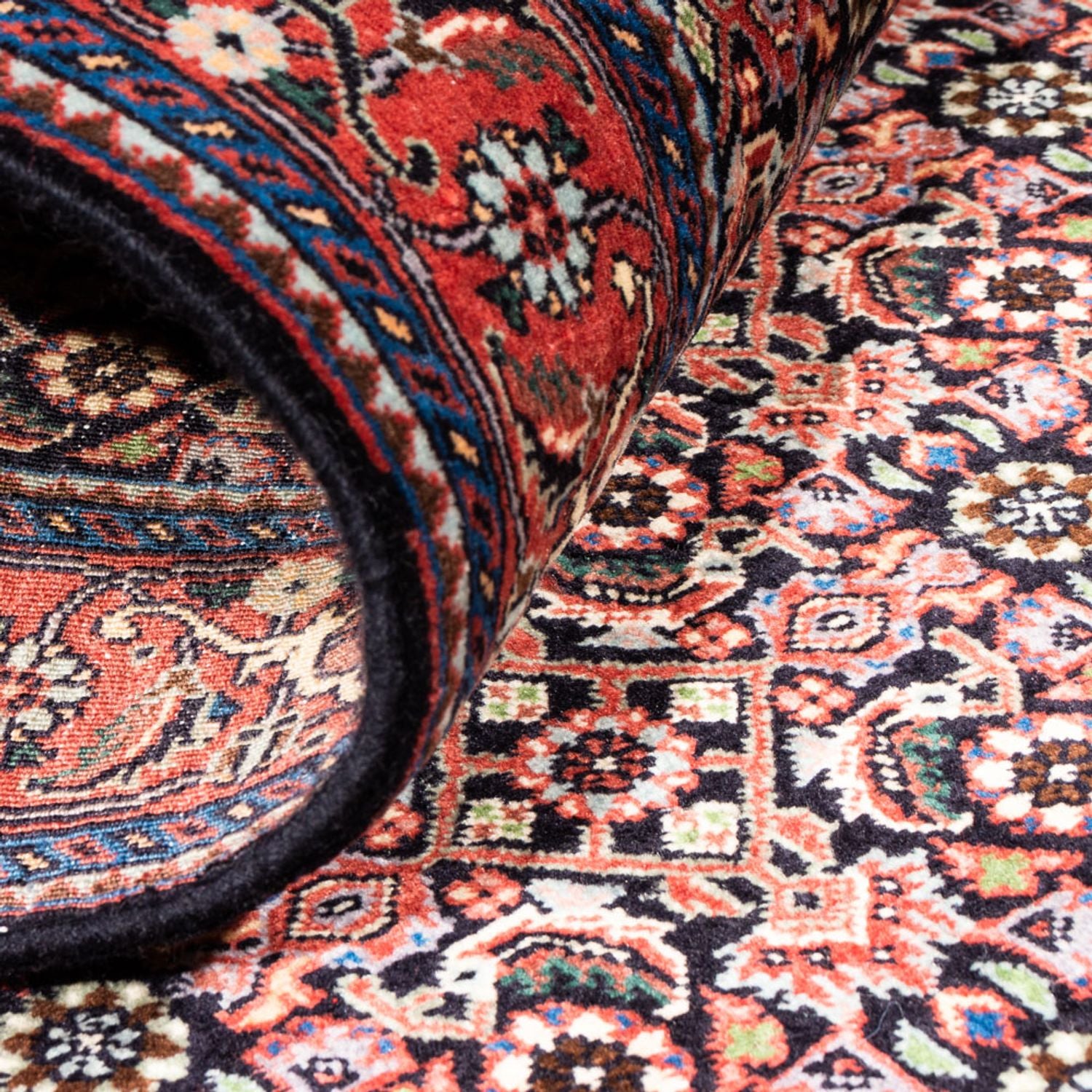 Tapis de couloir Tapis persan - Bidjar - 189 x 82 cm - rouge clair
