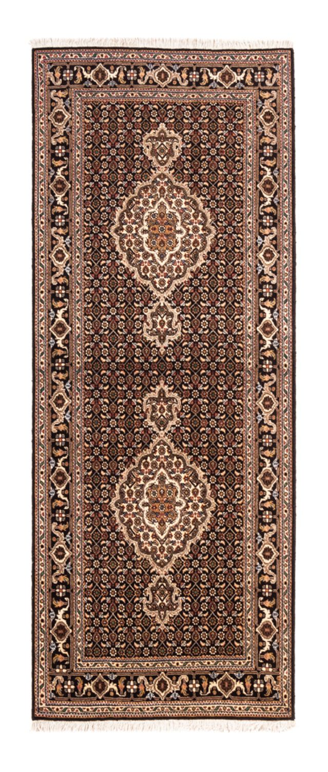 Tapis de couloir Tapis persan - Tabriz - Royal - 195 x 76 cm - bleu foncé