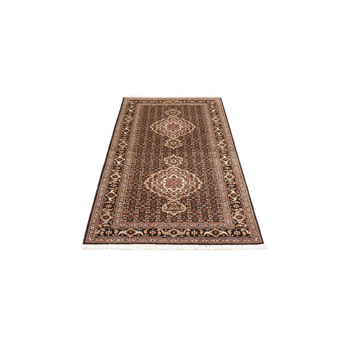Tapis de couloir Tapis persan - Tabriz - Royal - 195 x 76 cm - bleu foncé
