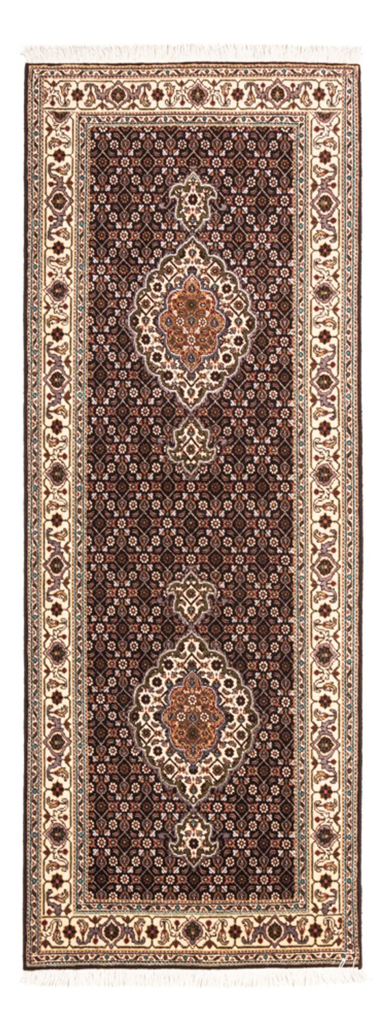 Tapis de couloir Tapis persan - Tabriz - Royal - 195 x 75 cm - bleu foncé
