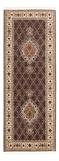 Tapis de couloir Tapis persan - Tabriz - Royal - 195 x 75 cm - bleu foncé