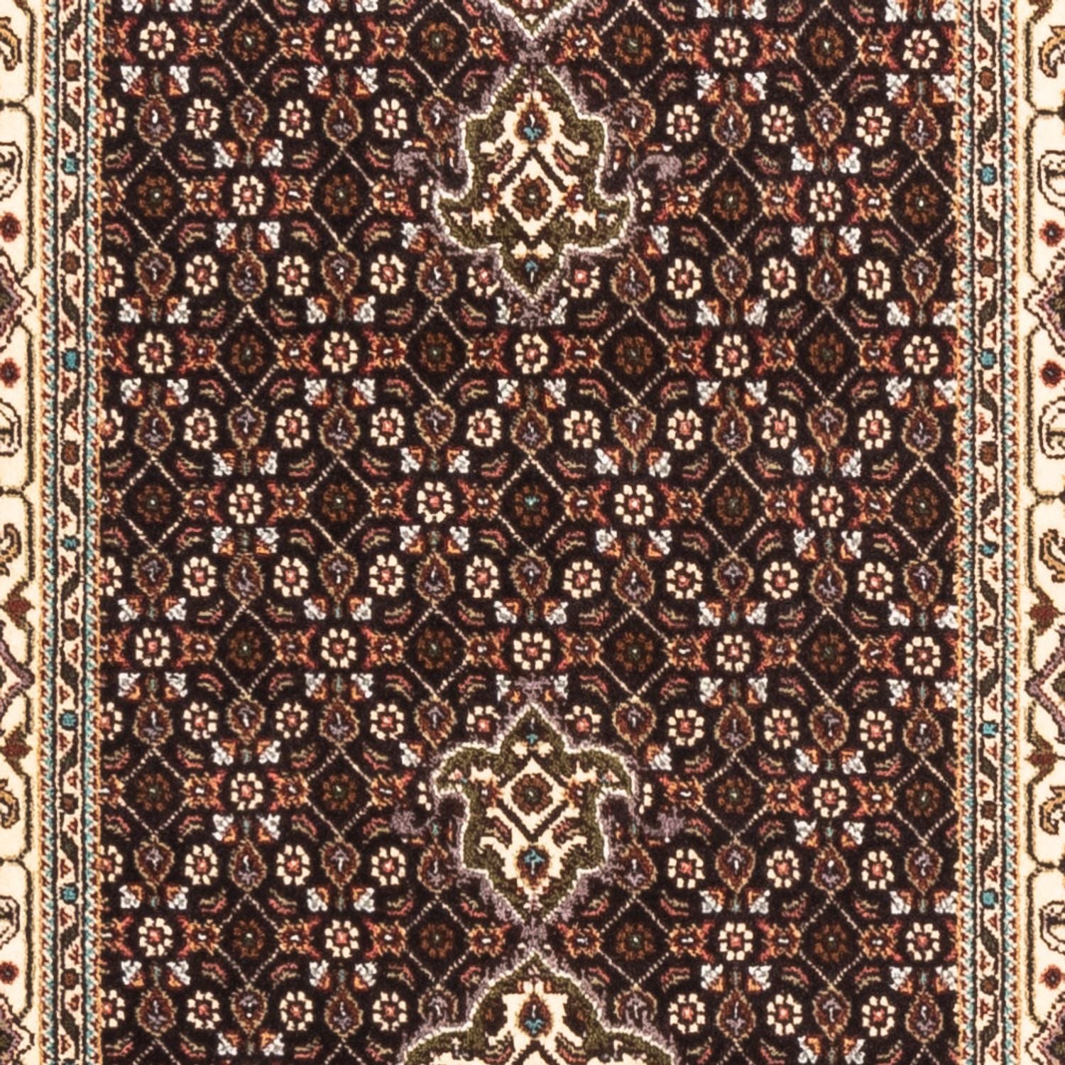 Tapis de couloir Tapis persan - Tabriz - Royal - 195 x 75 cm - bleu foncé