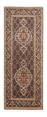 Tapis de couloir Tapis persan - Tabriz - Royal - 196 x 75 cm - bleu foncé
