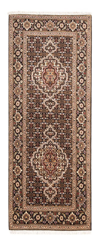 Tapis de couloir Tapis persan - Tabriz - Royal - 196 x 75 cm - bleu foncé