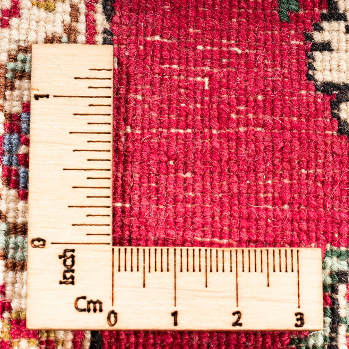 Tapis de couloir Tapis persan - Ghom - 215 x 65 cm - rouge