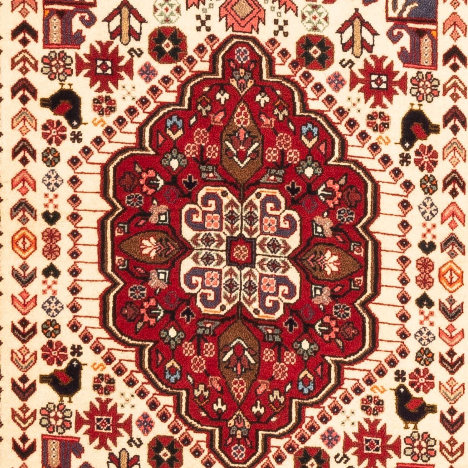 Tapis de couloir Tapis persan - Nomadic - 200 x 82 cm - crème