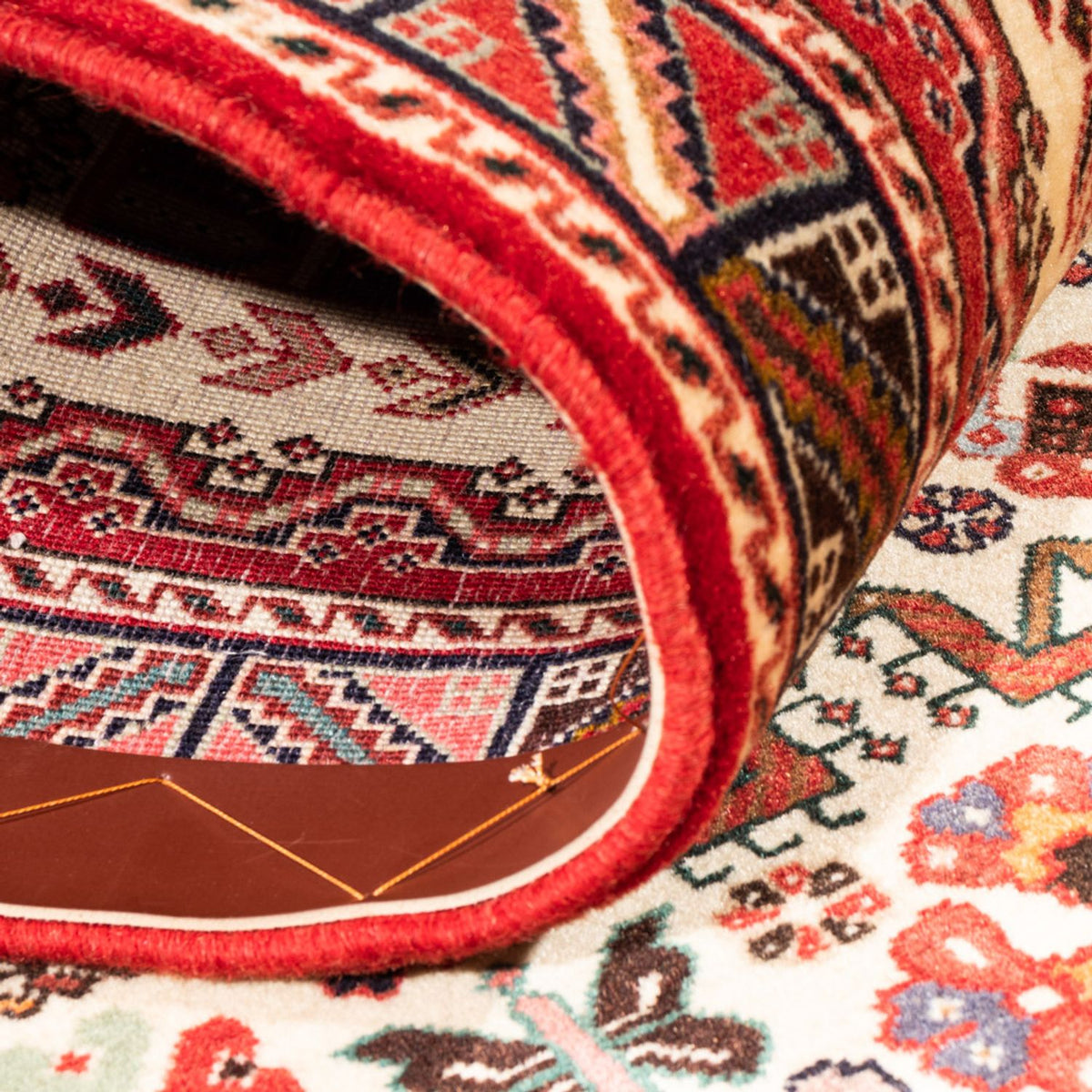 Tapis de couloir Tapis persan - Nomadic - 200 x 82 cm - crème